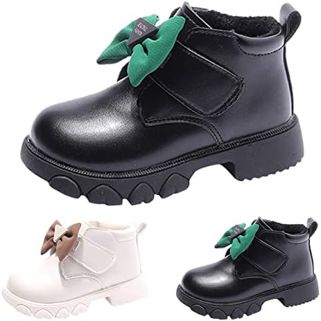Бебе девојки чевли мода зимски деца чизми момчиња и девојчиња чизми за глуждот дебели стапала рамни дното не лизгаат топла кука