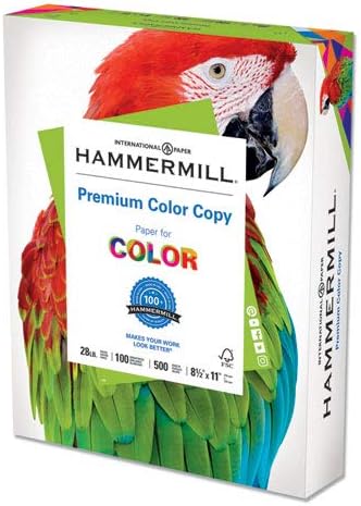 Хартија за копирање во боја, 28 lb., 8-1/2 x11, 100 GE/114 ISO, 2500/ct, ние, продадовме како 1 картон-хартија за копирање во