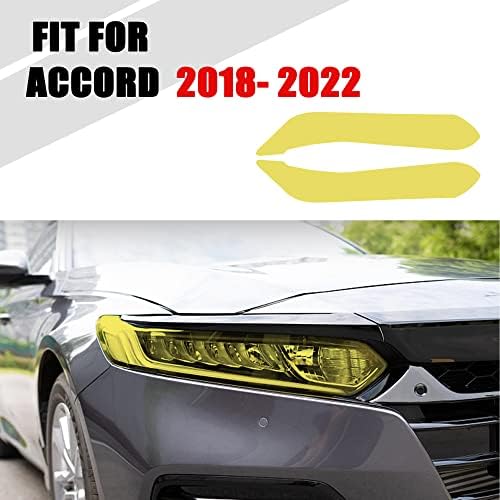 Томал 1 пар винил чад нијанса филмови за фарови компатибилни со Honda Accord 2018-2022 Car Firl Blight Transmission Self Leadsive налепници Надворешно