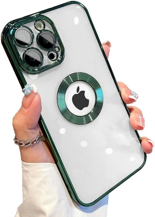 Лобивал Компатибилен со Iphone 13 Pro Max Случај Со Заштитник На Објективот На Камерата, Преглед На Логото За Жени Мажи, Мек Јасен Заден