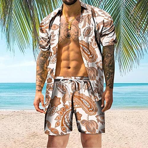 Костум на плажа Викилеб за мажи, хавајски костуми за мажи каузален празник летен трендовски кошула на плажа костуми