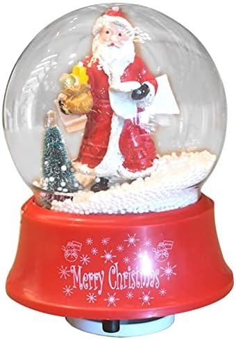 Божиќна музичка кутија Bzgknul, ротатибилна декорација за декорација на топката за снежни топка, топка, подарок