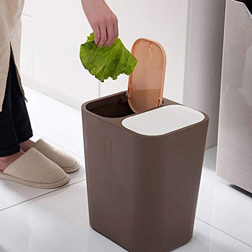 ТАТСЕН МОНЕН МОANЕ - Пластична ѓубре за дневна соба за домаќинства Автоматска кујна бања со завојување на капакот 29x23.5x33.5 см