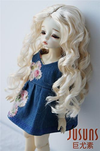 JD285 Долга русокоса принцеза бран синтетички мохер кукла перики yosd msd sd bjd додатоци за кукли