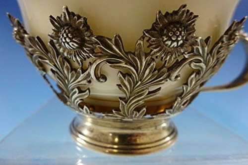 Хризантема од тифани &засилувач; Ко. Сребрена Чаша Чај со Ленокс Лагер