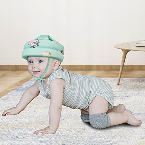 Оканоиј Бебе глава заштитник на дете за новороденчиња, без удари за глава, бебе колено влошки за бебиња шлем за ползи за одење заштитна капа за безбедност безбеднос