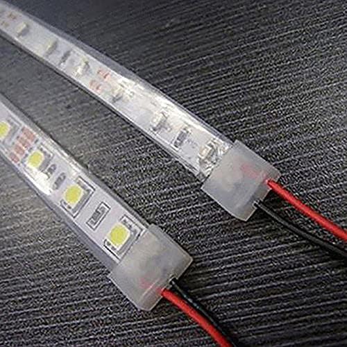 Vipmoon 50pcs многу 10мм силиконски SMD 5050 водоотпорен LED цевка лента за светло светло капакот на капакот