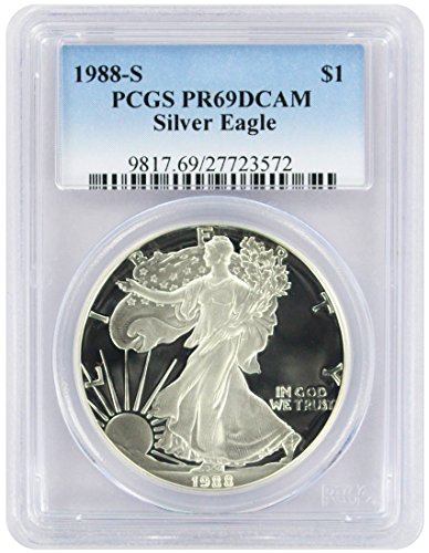 1988-S 1 американски сребрен орел PR69DCAM PCGS