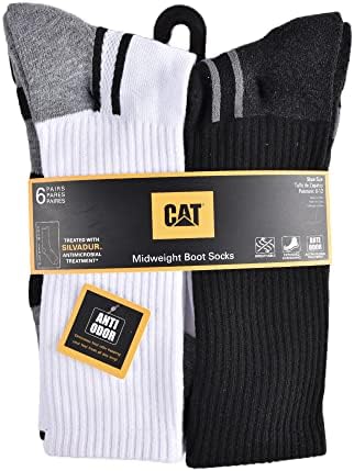 Мачка менс 6-спакувајте Половина Амортизирани Чорапи На Екипажот