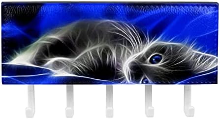 Организатор На Решетката За Животни со сини Мачки Со 5 Куки Ѕид Бања Кујна Полица Решетка Мултифункционална Полица За Складирање