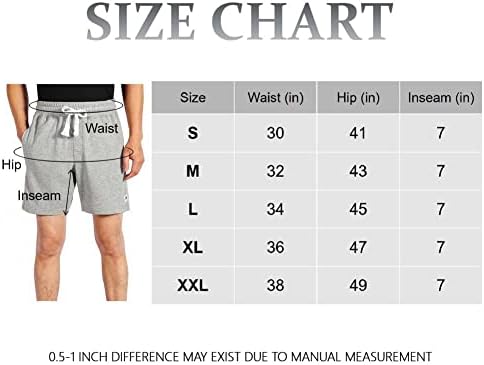 Nimenjoja Mens 7 Shorts Shorts Памук за вежбање Gogger Lounge Shorts со џебови со патенти