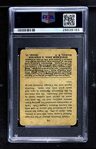 1915 Cracker Jack 76 Claude Hendrix Chicago White Sox PSA PSA 1,00 бел сокс