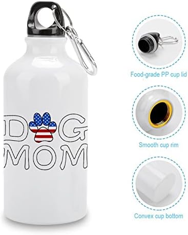 Куче мама САД знамето со светло шишиња со вода за вода Алуминиум спортски пијалок за пиење за велосипедска салата за пешачење 400 мл
