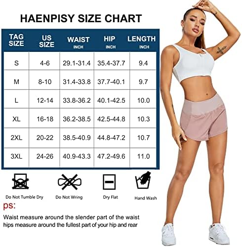 Шорцеви за тренингот на Хаенписи за жени Брза суво лесна тежина за атлетски салата со патент џеб вграден краток краток краток извештај