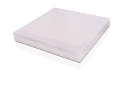 Пластичен лист со ацетал кополимер 1 5/8 x 8 x 8 - бела боја