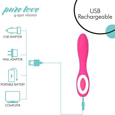 чиста loveубов G-Spot Silicone Vibrator, полнење, отпорен на вода и мулти-функција, возрасна секс играчка, розова