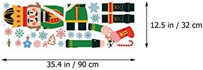 SOIMISS 1 лист Божиќни оревици на налепници Фрижидер Снегулки за лепење на wallидни декорации на оревци војник Војник wallидни налепници