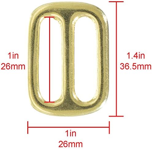 10-Занаетчиски округот 1 инч круг цврст месинг широк метал три-слајд слајдови