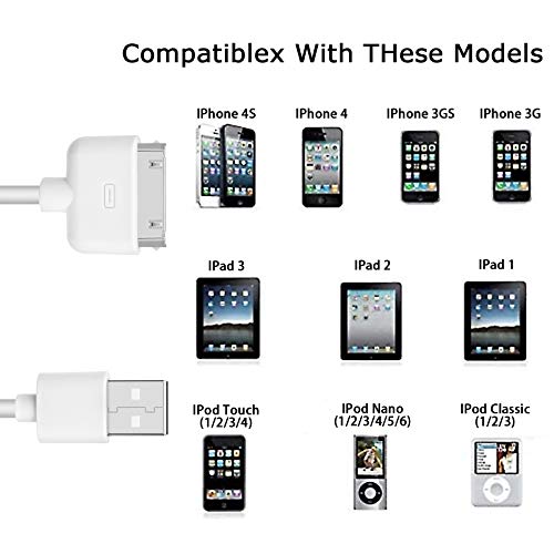 DCNETWORK iPhone 4s КАБЕЛ USB Синхронизација И Полнење Кабел за iPhone 4 4s 3G 3GS iPad 1 2 3 Ipod Допир Нано 30 Пински Полнач Кабел