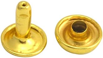 Wuuycoky златно двојно капаче за метални метални метални метални метални и по 8мм пакет од 40 комплети