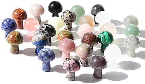 Sierslo 10pcs мини природен розов кварц Сите видови на занаети за резба на скапоцен камен кристални печурки за декорација на домови