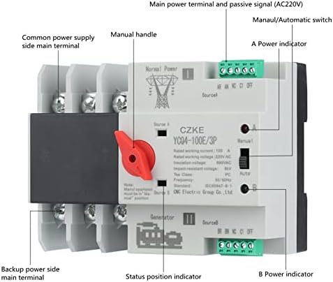 XJIM ICQ4 - 100e Серија 2P 3P 4P Din Железнички АТС Двојна Моќ Автоматски Прекинувач За Пренос Електричен Селектор Прекинувачи Непрекинато Напојување