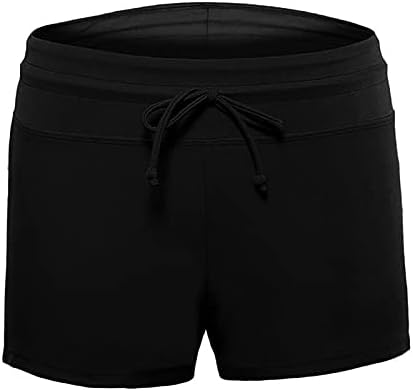 Cfklopgg црни шорцеви за пливање за жени со високи половини за пливање, жени за контрола на стомакот, прикриени панталони, плус