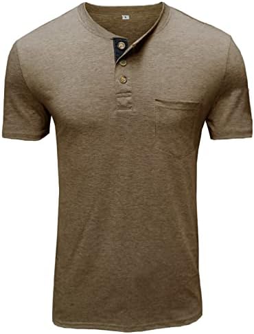 Вратот цврсто пролетно тркалење и копче за дното на џебот Топ бојата машка кошула за блуза со кратки ракави летни машки блузи мажи