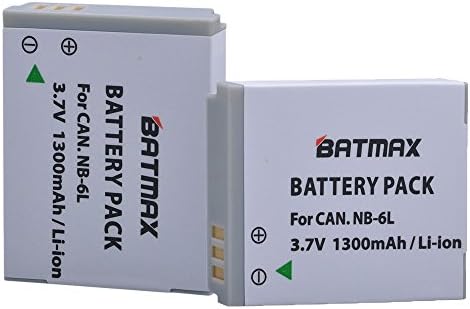 Заменски батерии за замена на Batmax 2 пакет NB-6L NB-6LH за Canon PowerShot SX500 IS, SX710 HS, SX520 HS, SX530 HS, SX510 HS, S120, SX700