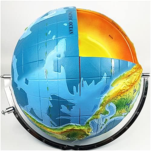 Kh66zky Земјата Внатрешна Структура Модел-Географски Свет Глобус-Биро Училница Декоративен Глобус Со Штанд, Едукативен Подарок за