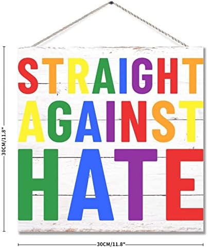 Виножито срце гном дрво знак геј гордост wallид знак ЛГБТ знак виножито еднаквост лезбејска рустикална плакета дома декоративен дрвен знак