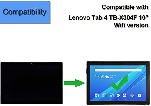 Замена на LCD дисплеј компатибилен со Lenovo Tab 4 10 WiFi X304 TB-X304L TB-X304F LCD Дигитализатор на екран на допир со целосна склопување Црното
