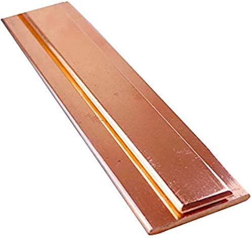 Бакар лист Хуилун Бакар 2 парчиња 100мм/3. 9inch T2 CU метална рамна лента DIY занаетчиство Дебелина на метаработната обработка на метал