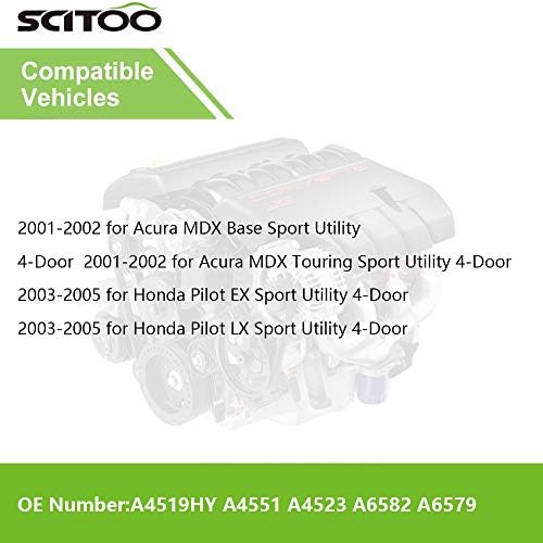 Scitoo Engine Mount Trans Mounts Постави за Honda Pilot 2003 04 2005 3.5L, за Acura MDX 3.5L 2001 2002 A4519HY A4551 A4523 A6582 A6579