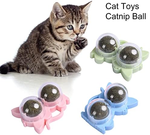 Honrane Catnip играчки топки, здрави мачиња за џвакање играчки за мачки и мачиња, мачки мачки играчки мачки закуски кои ротираат мачка