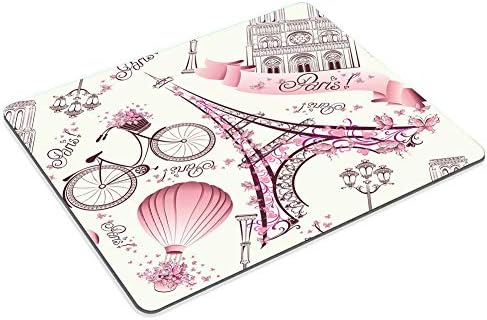 Непречено Љубов Розова Париз Гроздобер Цветни Ајфел Глувчето Рампа, Гроздобер Романтична Париз Цветни Велосипед Сликарство Печати