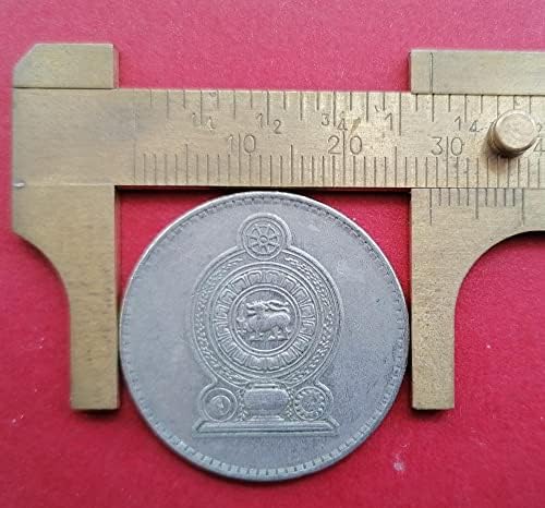 Азиски Монета Во Собата, Шри Ланка 2 Рупија Монета, Стара Верзија На Националниот Амблем, Монета Колекција