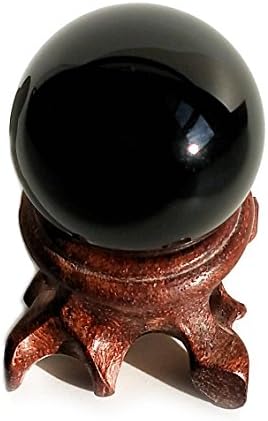 Мина заздрави Обсидијан Кристал топка 30мм / 1,2 За топката за скрипција на фенгшуи, медитација, заздравување на кристалот, сфера
