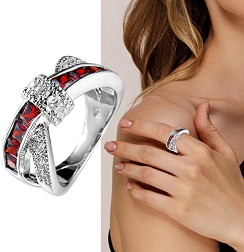 2023 година Нов повеќебоен циркон украс прстен за венчавки дами рачни украси за забави прстен целосен засилен циркон прстен роза прстени