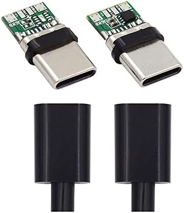 cablecc DIY OEM 2sets/многу 24pin Конектор Приклучок USB Тип C USB-C Машки ДО USB-C Машки 100w PD USB2. 0 Податоци Со Покривка За Домување