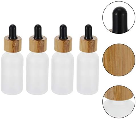 Doitool 8 компјутери хемикалии за преносни парфеми бамбус контејнери за шминка на отворено за полнење стакло стареење и капаци лабораторија