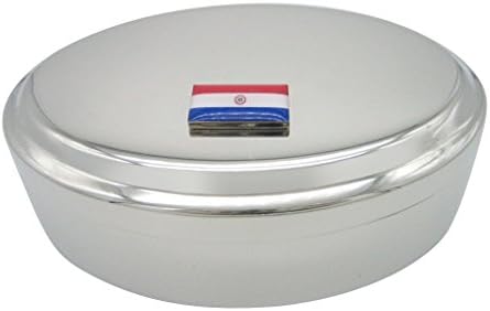 Киола Дизајни Парагвај Знаме Приврзок Овална Ситница Накит Кутија