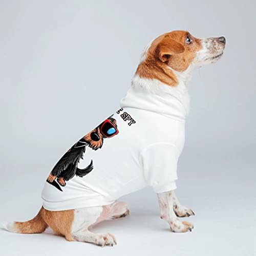 Шевово шпионско куче Худи - палто за кучиња за кучиња - смешни цитати облека за кучиња - сива, 2xl