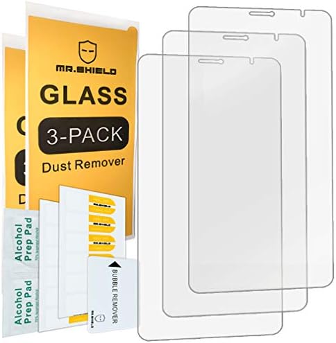 Г-дин Шилд [3-пакет] дизајниран за Lenovo Tab V7 [Temered Glass] Заштитник на екранот со замена на животниот век