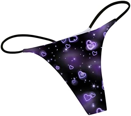 Секси валентини Thongs женски loveубовни печати t-back долна облека непослушен за секс/игра со низок пораст ленти за истегнување беспрекорни