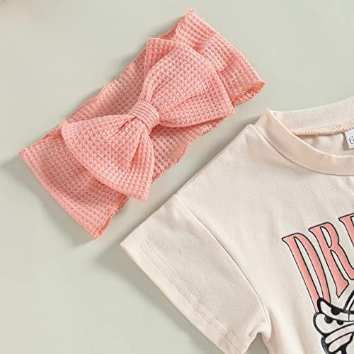 Новороденче девојче облека меур со кратки ракави ромпер пеперутка преголема маичка, симпатична летна облека+лента за глава