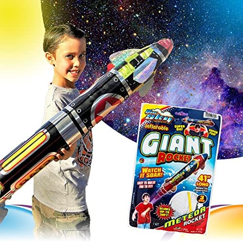 ЈА-Ру Биг Скај надувување гигантски ракетен брод Вселенски шатл играчки за играчки за деца момчиња. ИСПИТНИ ИСПИТНИ ИСПОЛНИ ИСПОЛНИЦИ. Надворешните