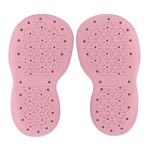 Nuby snekz удобно гума единствено чорап чевли за први чекори- розов еднорог/среден 14-22 месеци