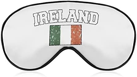 Ирско знаме маска за ролетноста за спиење ноќно сенка на окото прилагодливо каиш со смешна графика за жени мажи со една големина