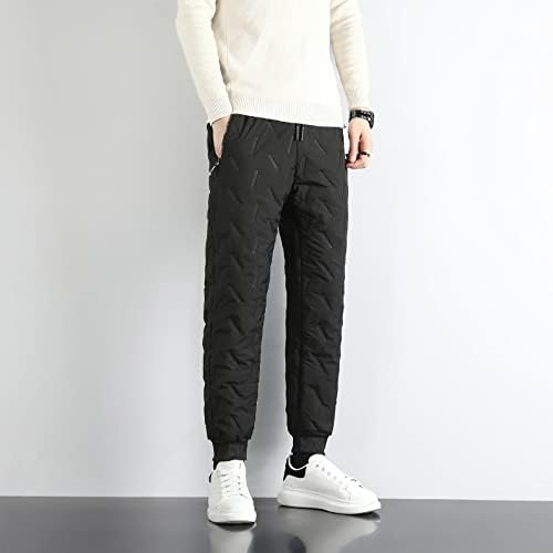 Подароци за машки панталони за него, машко термичко руно со големи димензии џемпери со џемпери за задебелување памук памучни панталони обични